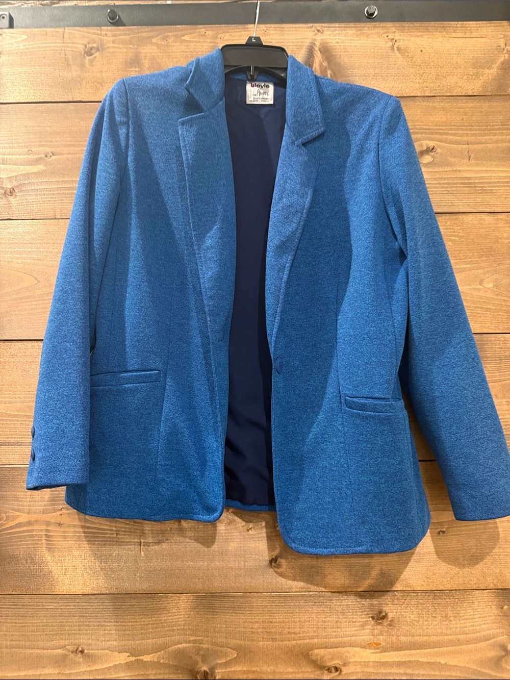 Bleyle for Hooper Textured Blue Women's Blazer Jacket